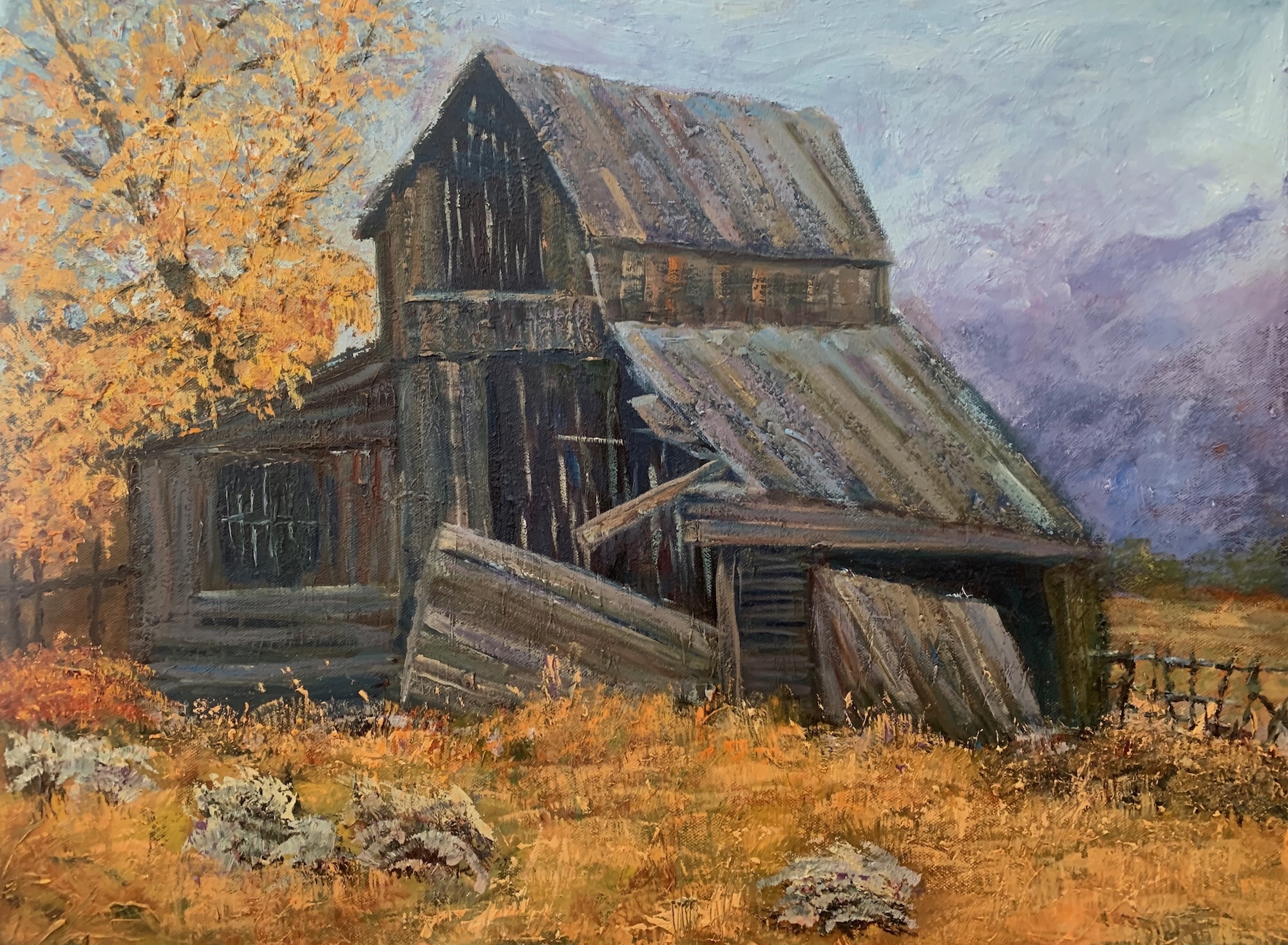 Painting of an old Barn